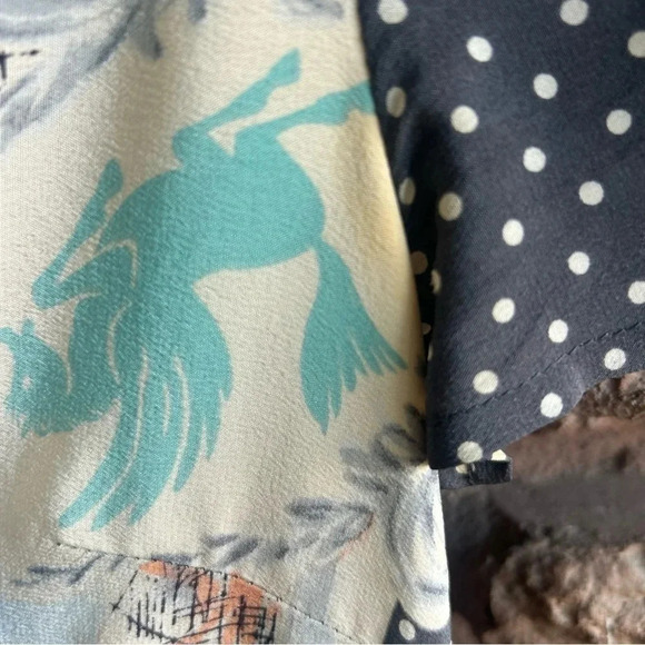 Anthropologie Maeve 100% Silk Around the Town London Cityscape Tunic Dress - Picture 9 of 12